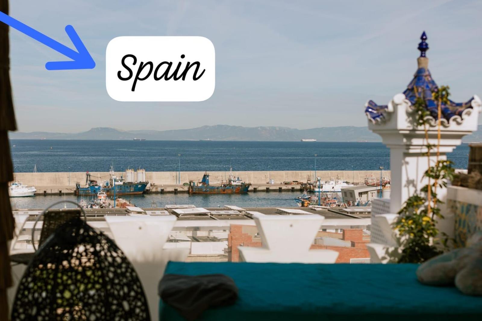 Riad Villa With Mediterranean Sea Views Of Spain And Gibraltar Tanger Exteriör bild